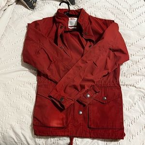 XS red Fjallraven anorak jacket